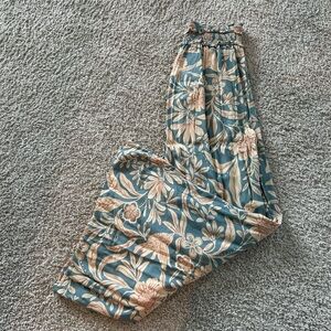 Patrons of Peace Blue and Cream Wide Leg Pants